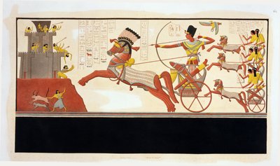 Ramesses II at the Battle of Kadesh, Facing the Army of Muwattali, King of the Hittites by Bigant and Allais